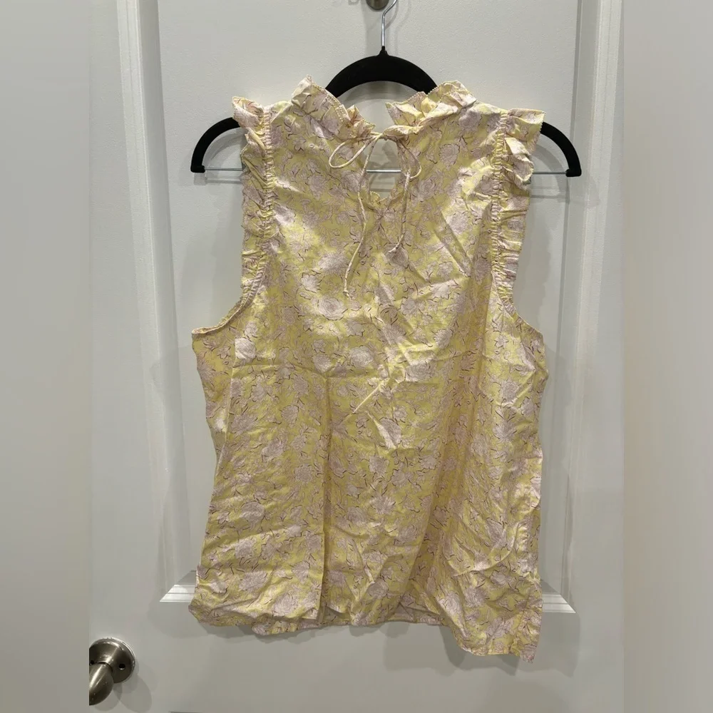 Floral J Crew Sleeveless Blouse Size Medium - Picture 6 of 7